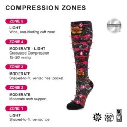 Compression Sugar Skulls Socks 7 Compression Sugar Skulls Socks -Alegria Shoes Shop ALEGRIA FW20 ZONES SOCKS R3
