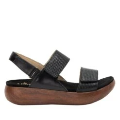 Bailee Woven Noir Sandal -Alegria Shoes Shop BAI 7462 S2