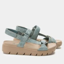 Henna Aged Denim Sandal -Alegria Shoes Shop HEN 6138 S2