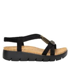 Roz Casual Black Sandal 8 Roz Casual Black Sandal -Alegria Shoes Shop ROZ 7431 S2