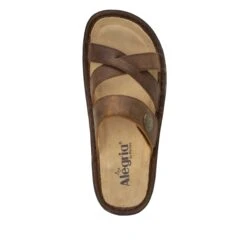 Victoriah Oiled Brown Sandal 10 Victoriah Oiled Brown Sandal -Alegria Shoes Shop VIC 7412 S4
