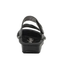Victoriah Oiled Black Sandal 9 Victoriah Oiled Black Sandal -Alegria Shoes Shop VIC 7414 S3